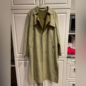 Suede trench